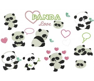 Stickserie - Patti Panda